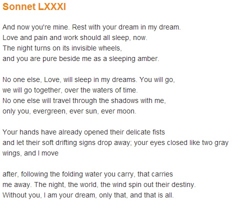 3 And now you’re mine (Love Sonnet LXXXI)