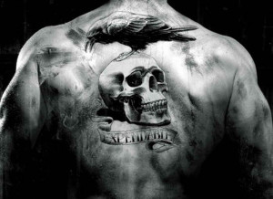 Expendables Fame Tribal Back Tattoo