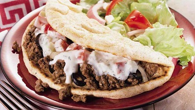 Pita Bread with Ground Beef Filling