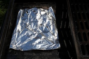 smoked ribs in foil